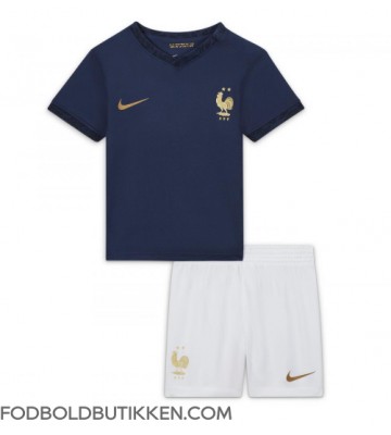 Frankrig Hjemmebanetrøje Børn VM 2022 Kortærmet (+ Korte bukser)